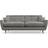 Dunelm Anders Tonal Plush Chenille Grey Sofa 224cm 4 Seater