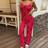 Shein Heart Pattern Knit Camisole Lounge Pants Sleepwear Set - Comfortable