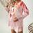 Shein 2pcs Maternity Stripe Floral Print Long Sleeve Jacket Shorts