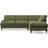 Dunelm Darwin Luxury Velvet Olive Sofa 279cm 4 Seater