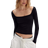Free People Clean Lines Long Sleeve - Black