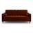 Dunelm Zoe Orange Umber Sofa 204cm 3 Seater