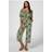FS Collection Shoulder Print Frill Jumpsuit - Green