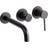 Beliani Brass Wall Mounted Bath Mixer Set Black