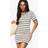 boohoo Stripe Collared Mini Dress - Pink