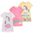Shein Girls Cute Colorful Floral Long Nightgown Set - Yellow/Pink