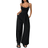 Shein Flirla European And American Sexy Spaghetti Strap Wide Leg Jumpsuit