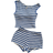 Shein Soleia Women's 2pcs Set Striped Knit Crop Top & Super Low-Rise Skinny Shorts, Outfit Suitable For Vacation, Party, Christmas, Valentine's Day, Date, Beach, Cruise, Carnival, Easter, Chinese New Year