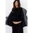 H&M Black MAMA Ribbed Top Size M