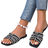 Shein Bling Slip-On Flat Sandals For Women, Fashion Casual Luxury Rhinestone Decor Slip-On Slippers, Comfortable Flat Slides