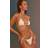 PrettyLittleThing Flower Embroidered Tie Side Bikini Bottoms - White