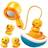 Shein 1set Kids Bath Sprinkler Shower Toy Rubber Yellow Duck & Pirate Duck Fun Water Play Toy Suitable For Children Summer Pool Water Fun