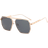 Shein 1pc Y2k Style Metallic Square Frame Fashion Glasses With Double Beam And Shades Beach Accessories Beach Accessories For Women Glasses Shades For Summer Beach Vacation,Outdoor,Travel Vintage Style Oversized Aviator Frame For Going Out Outfit,Back To School