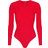 SKIMS Fits Everybody Long Sleeve Crew Neck Bodysuit - Cherry