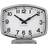 Premier Housewares Bailie Silver Table Clock 23cm