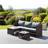 Artemis Home Aleria Left Hand Facing Rattan Corner Table Grey Modular Sofa