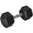 Homcom Single Rubber Hex Dumbbell 15KG