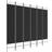 vidaXL 6-Panel Black Room Divider 240x100cm