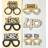 Shein 6Pcs Black Golden Birthday Paper Glasses