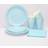 Shein 50pcs 80pcs Light Blue Paper Plates Cups