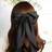 Shein 1 Pc Black Hair Bows For Women Big Bow Hair Clips For Girls Silky Satin Large Hair Ribbons Oversized Long Tail Hair Bows Hair Barrettes Hair Accessories Gifts Valentine's Day Claw Clips