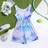 Shein Tween Girl Gradient Twisted Pattern Shorts Jumpsuit - Gradient