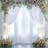Shein White Tulle Archway Fabric Curtain