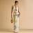 Shein Flower Metal Button Decorated Two-Piece Suit - Multicolor