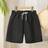 Shein Young Boy Solid Color Drawstring Waist Beach Shorts