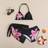 Shein Cute Tween Girls Ditsy Floral Bikini Swimsuit Set - Print Style