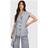 boohoo Womens Maternity Stripe Sleeveless Belted Blazer Blue