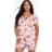 boohoo Womens Plus Floral Chiffon Playsuit - Pink