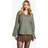 boohoo Womens Maternity Statement Collar Check Blouse Green