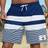 Shein Teen Boys Blue Striped Beach Swimming Trunks - Comfortable