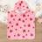 Shein Baby Girl Strawberry Pattern Hooded Cozy Flannel Bathrobe - Such As Bathroom