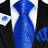Shein 3pcs 8cm Wide Paisley Pattern Necktie - Midnight Blue Paisley