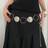 Shein Silver Metal Alloy Personalized Circle Accent Waist Chain