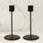 Shein Handmade Simple Black Metal Candle Holder 2pcs