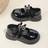 Shein Girls Soft Sole Non-Slip Comfortable Leather Flats - For Outdoor
