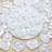 Shein 50pcs Flower Design Button White