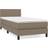vidaXL Bed Frame with Mattress Taupe Ramsäng 90x190cm