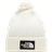 The North Face Logo Box Pom Beanie - Gardenia White