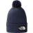 The North Face Logo Box Pom Beanie - Summit Navy