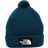The North Face Logo Box Pom Beanie - Midnight Petrol