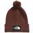 The North Face Logo Box Pom Beanie - Dark Oak