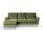 Dunelm Sven Opulent Dark Olive Sofa 216cm 4 Seater