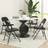 Homcom 4 Pack Padded Folding Chairs with Cushioned Seat and Metal Frame Black Chair 4pcs