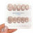 Shein 10 st reflekterande Glitter Cat Eye Handgjorda tryck på naglar - Korta ovala lösnaglar för kvinnor och flickor - Mjölktefärg (3 storlekar tillgängliga - Multifärgad 10-pack