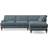 Dunelm Darwin Tonal Plush Chenille Aqua Sofa 279cm 4 Seater