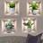 Shein Potted Plants Decorative Frosted Pvc Stickers Window Film 4pcs
